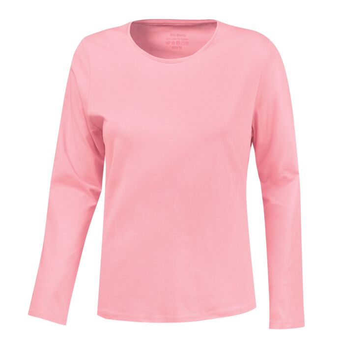 Basic Langarm-Shirt uni von Miss Beverly