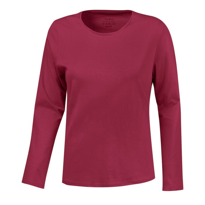 Basic Langarm-Shirt uni von Miss Beverly