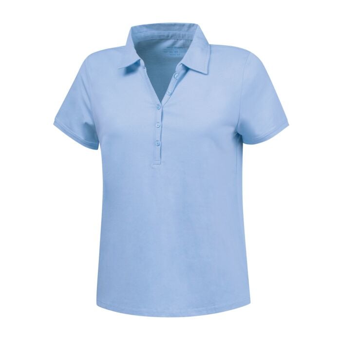 Basic Poloshirt uni, hellblau, M von Miss Beverly