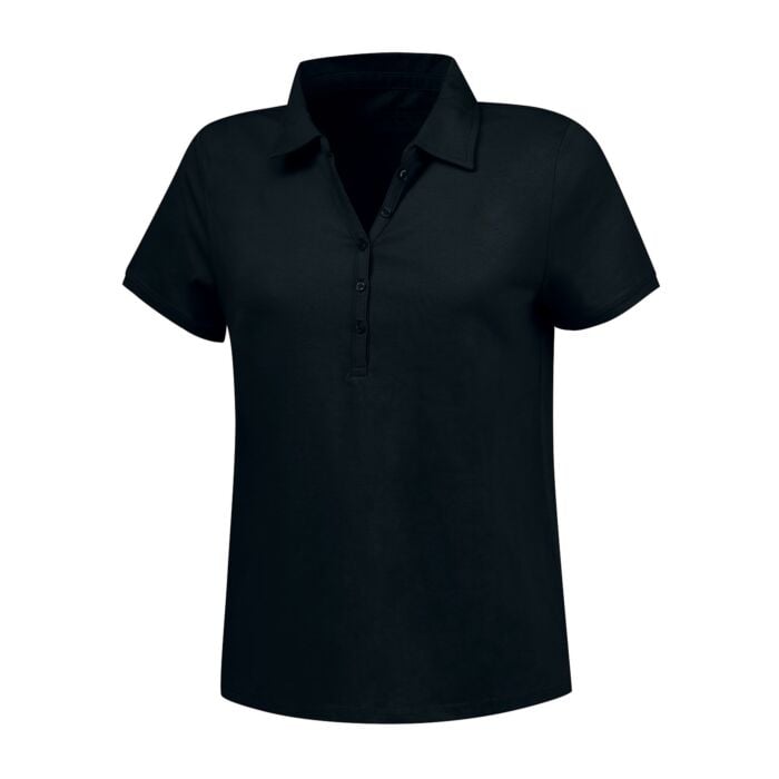 Basic Poloshirt uni, schwarz, M von Miss Beverly
