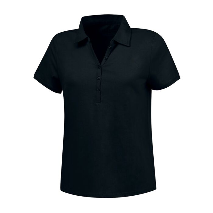 Basic Poloshirt uni, schwarz von Miss Beverly