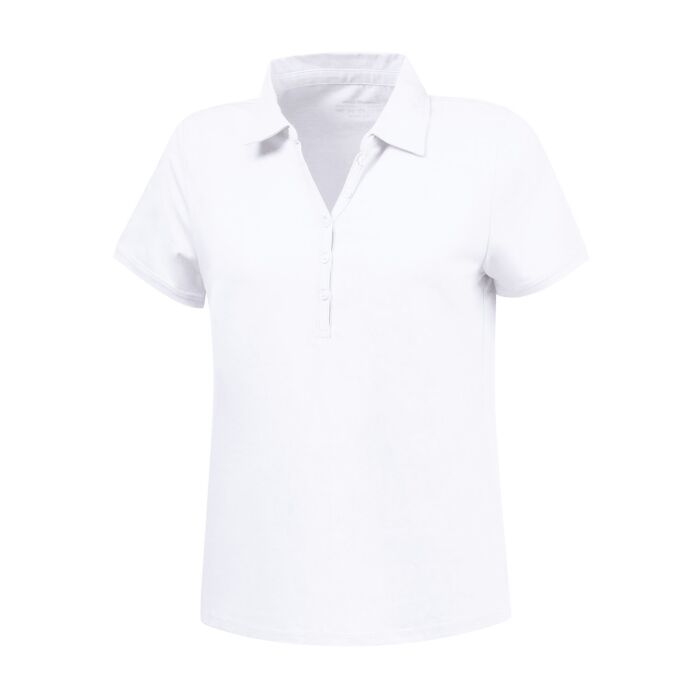 Basic Poloshirt uni, weiss, Xxxl von Miss Beverly