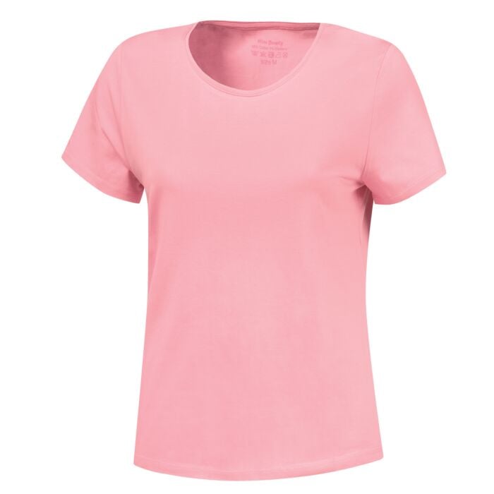 Basic T-Shirt uni, rosa, M von Miss Beverly