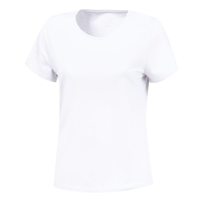 Basic T-Shirt uni, weiss, L von Miss Beverly