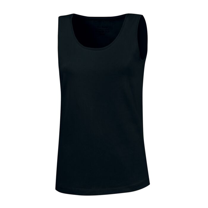 Basic Top uni, schwarz, XXL von Miss Beverly