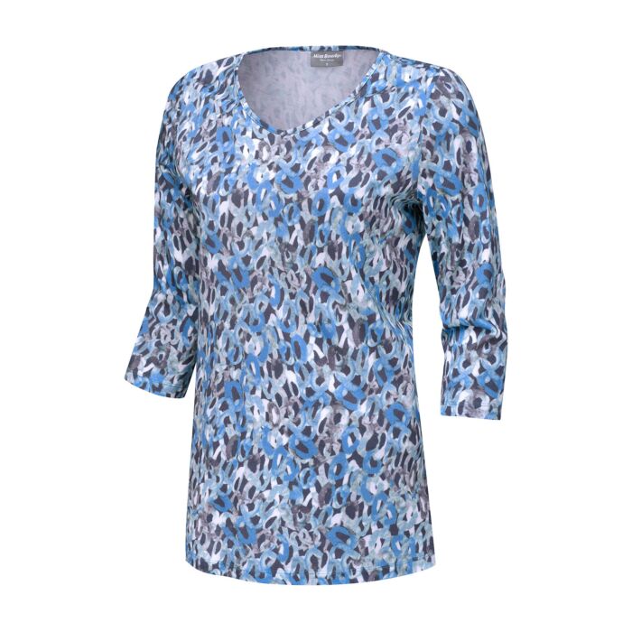 Damen Longshirt Allover-Print mit Modal von Miss Beverly