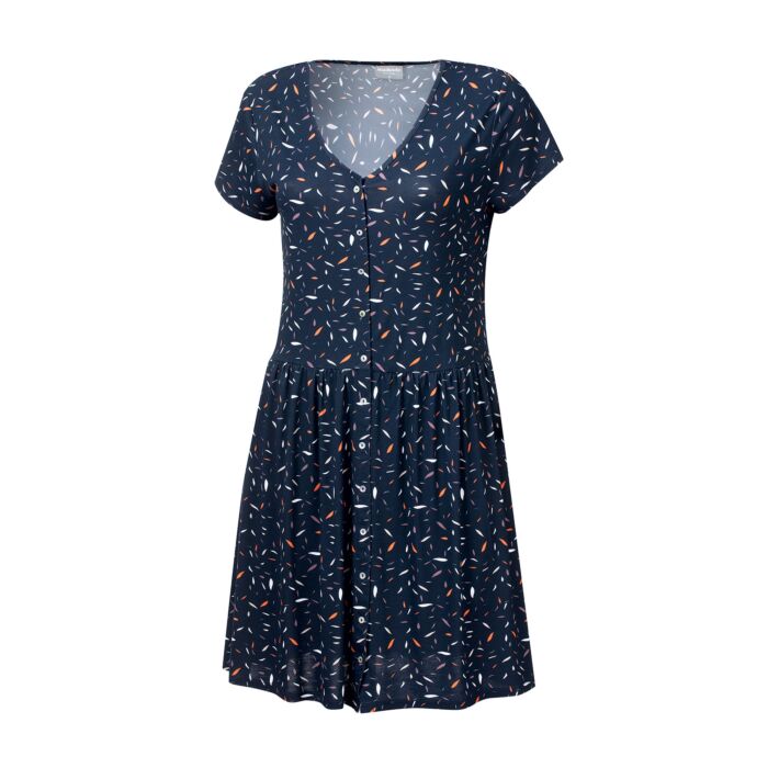 Jersey-Kleid durchgeknöpft navy von Miss Beverly