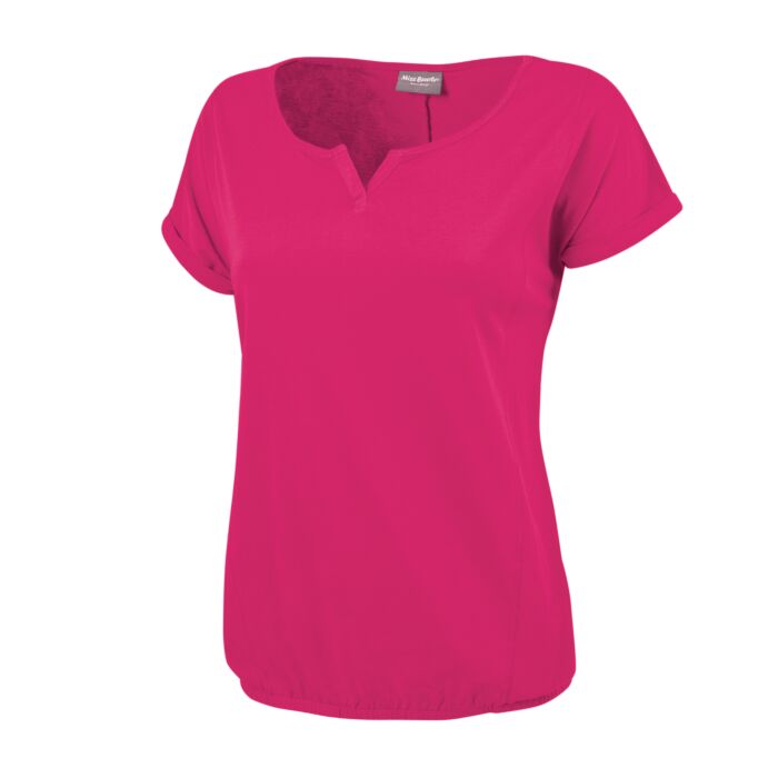 T-Shirt mit Elastbund, himbeer, XL von Miss Beverly