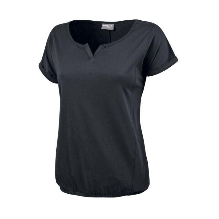 T-Shirt mit Elastbund, schwarz, XL von Miss Beverly