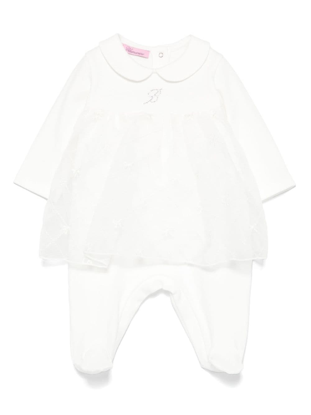 Miss Blumarine cotton babygrow - White von Miss Blumarine