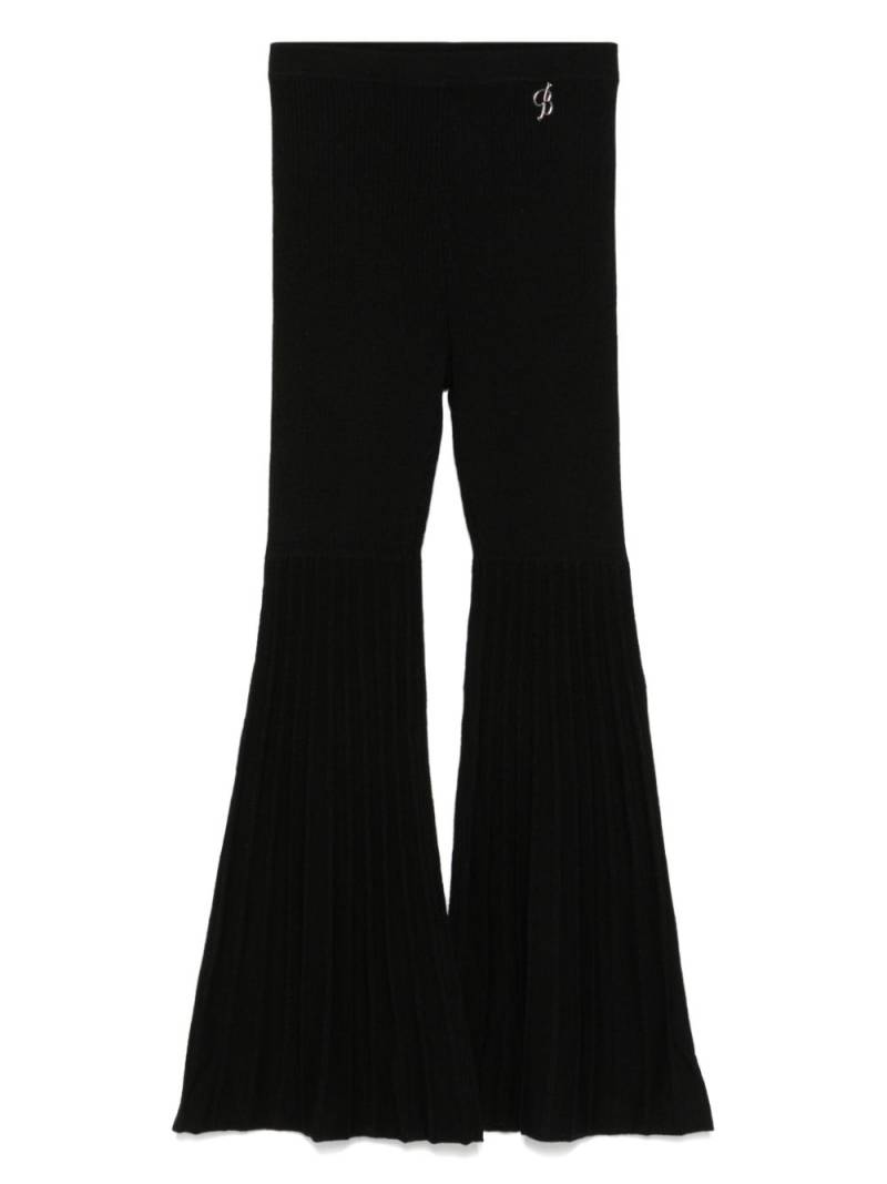 Miss Blumarine logo-plaque trousers - Black von Miss Blumarine