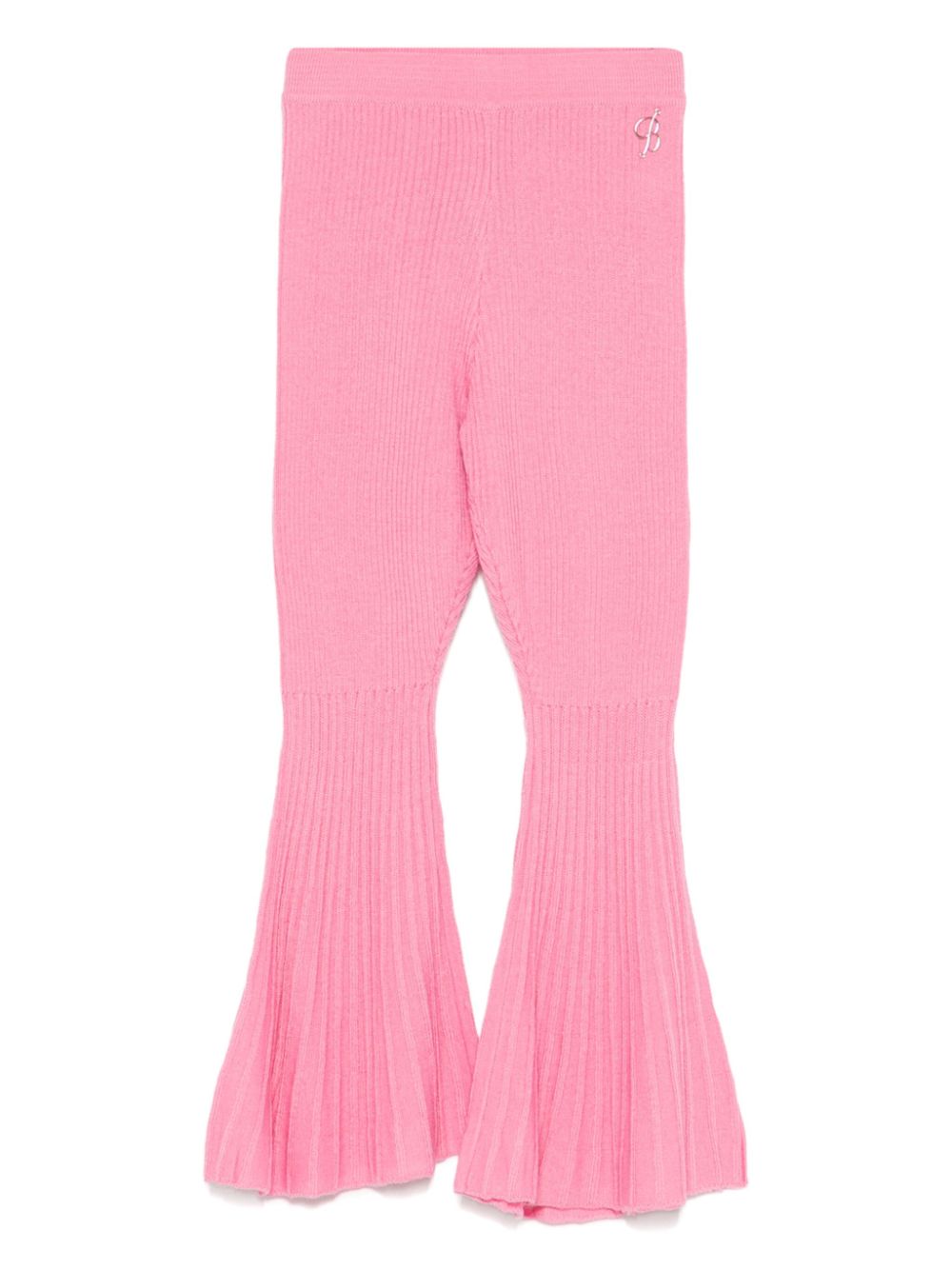 Miss Blumarine logo-plaque trousers - Pink von Miss Blumarine