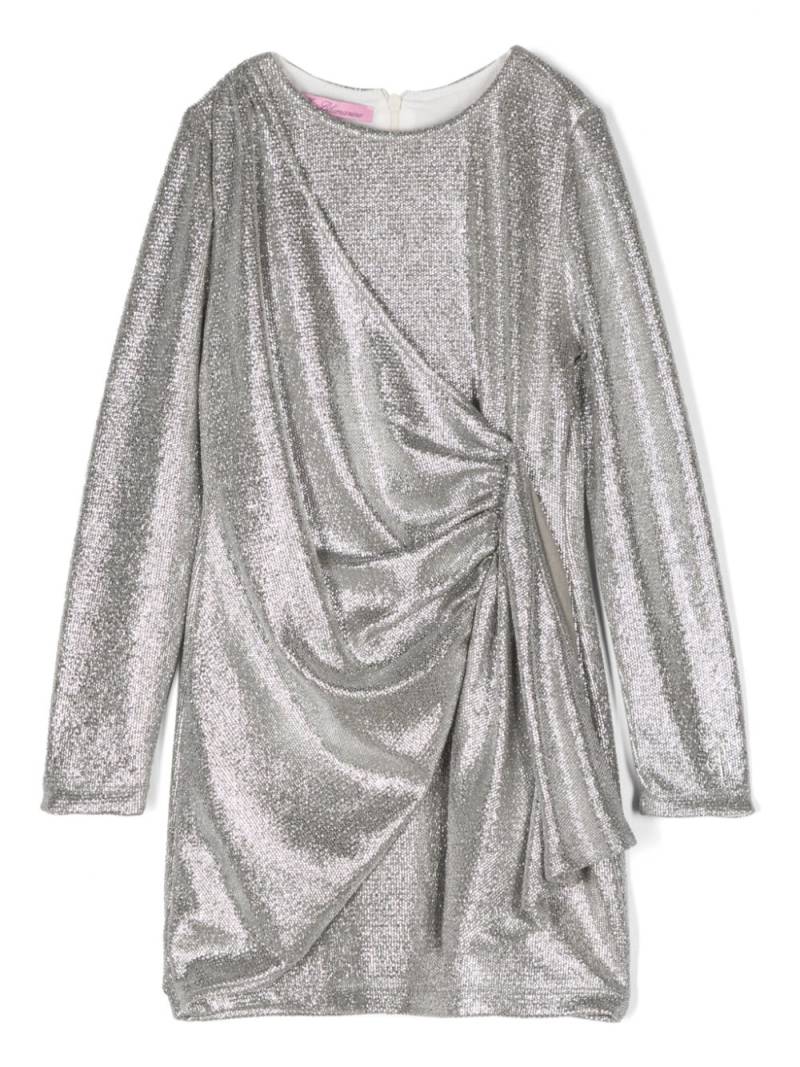 Miss Blumarine metallic-effect dress - Grey von Miss Blumarine