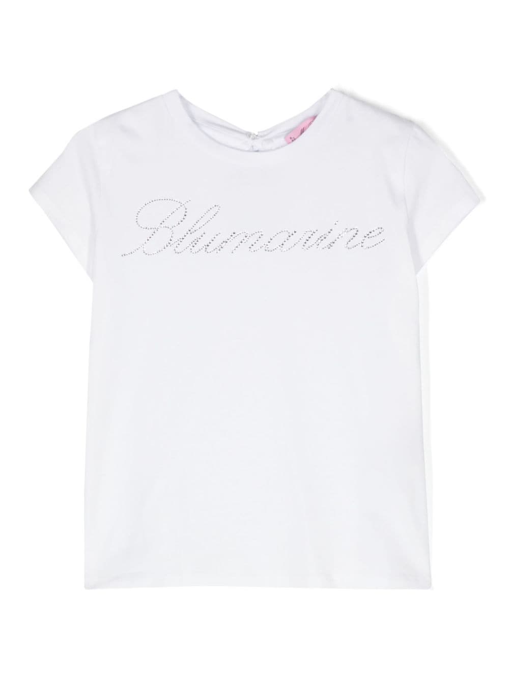 Miss Blumarine rhinestone-embellished T-shirt - White von Miss Blumarine