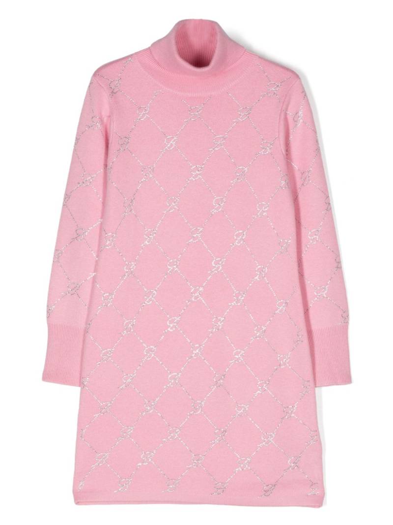 Miss Blumarine rhinestone knit dress - Pink von Miss Blumarine