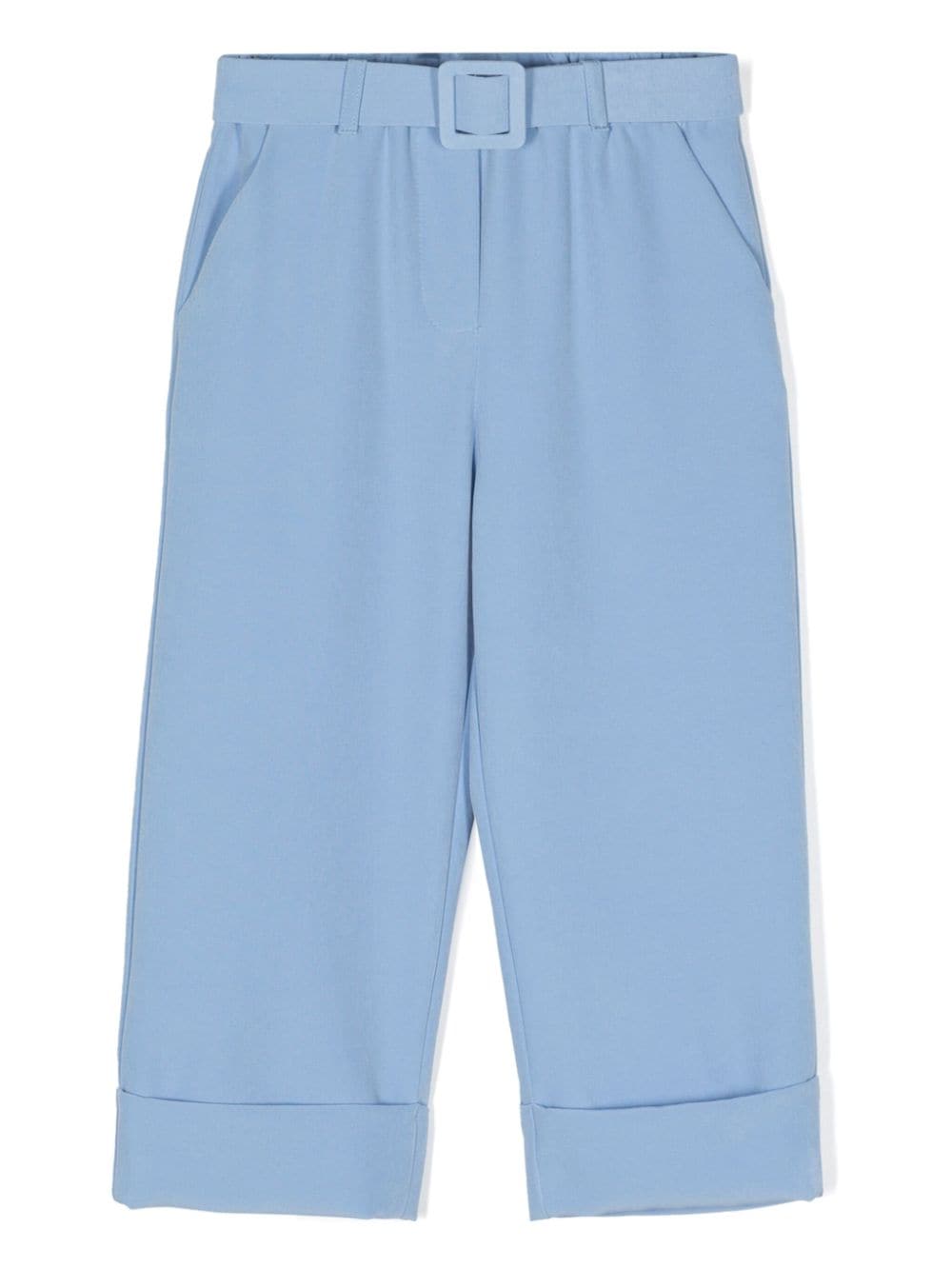 Miss Grant Kids belted straight-leg trousers - Blue von Miss Grant Kids