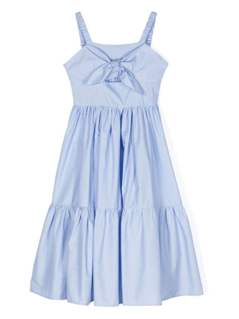 Miss Grant Kids bow-detail cotton dress - Blue von Miss Grant Kids