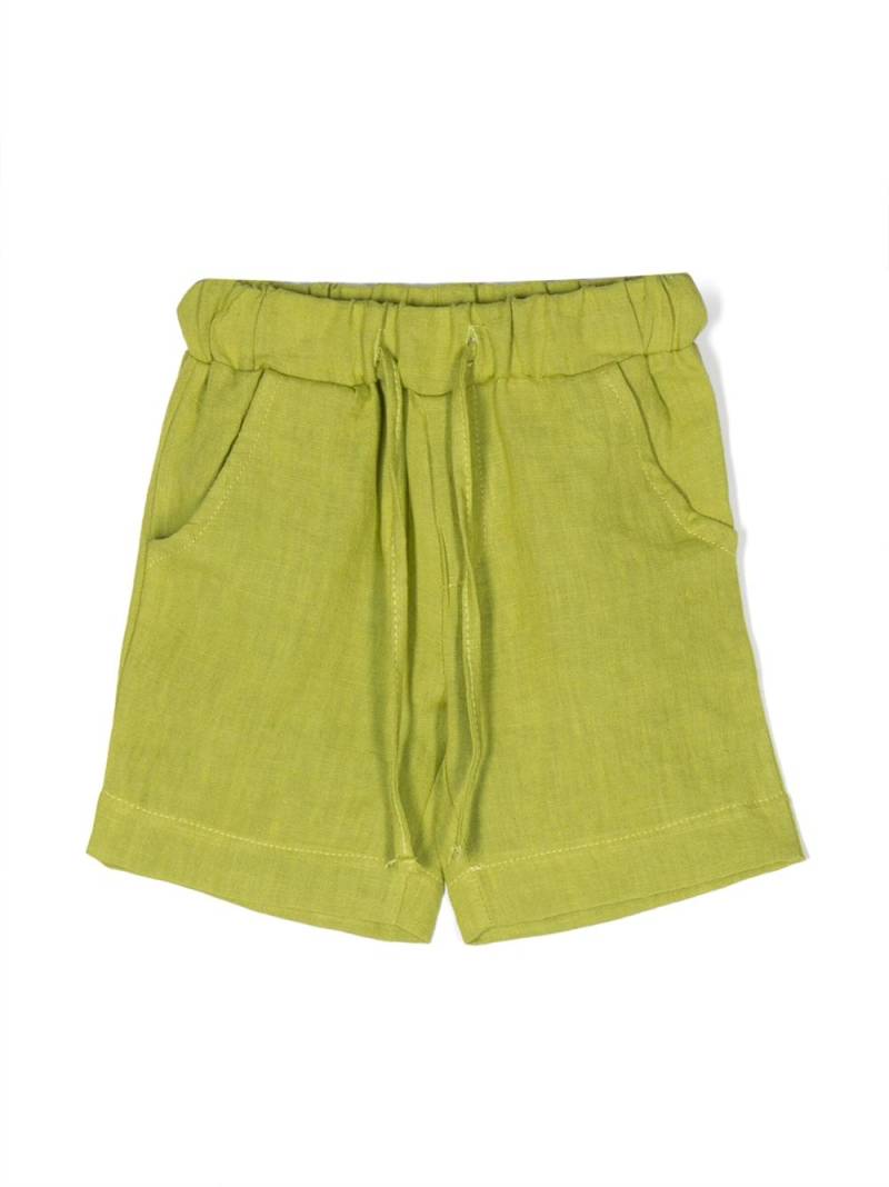 Miss Grant Kids drawstring linen shorts - Green von Miss Grant Kids