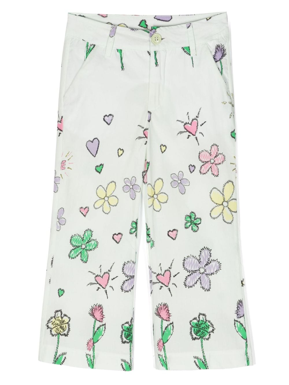 Miss Grant Kids floral-print cotton trousers - Green von Miss Grant Kids