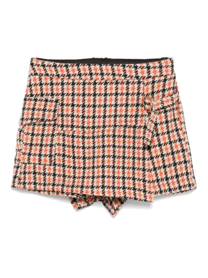 Miss Grant Kids houndstooth skorts - Orange von Miss Grant Kids