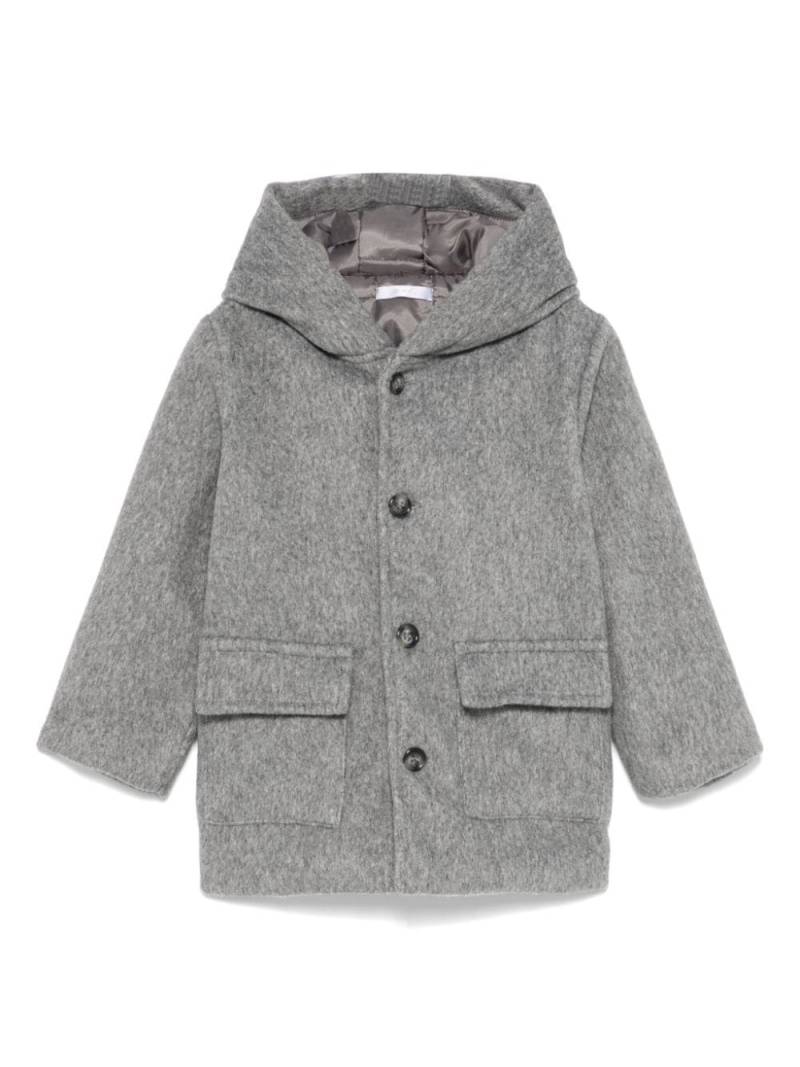 Miss Grant Kids mélange-effect coat - Grey von Miss Grant Kids