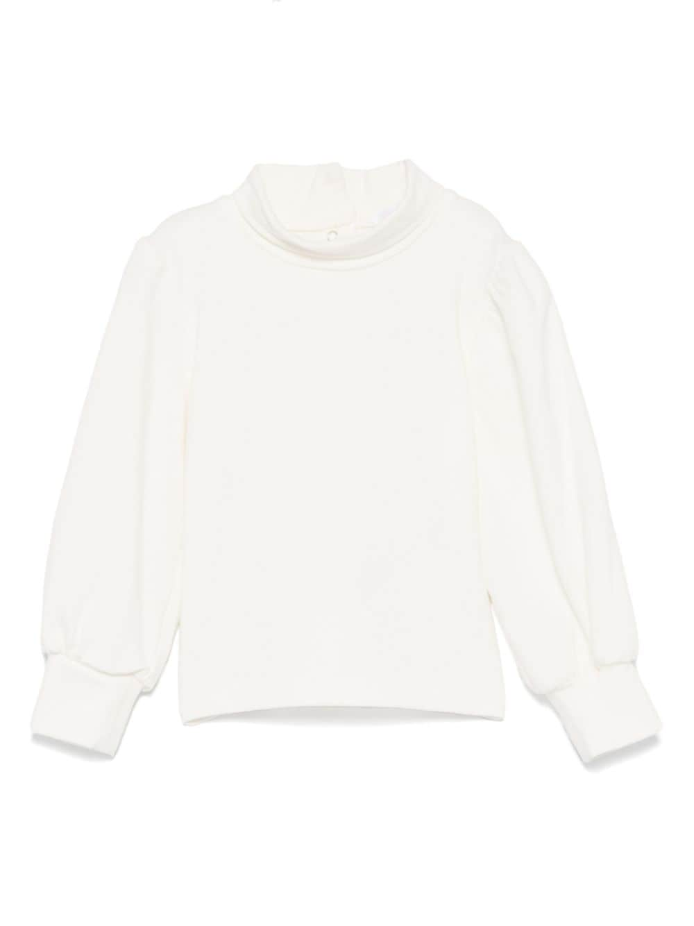 Miss Grant Kids pleat-detail sweatshirt - White von Miss Grant Kids