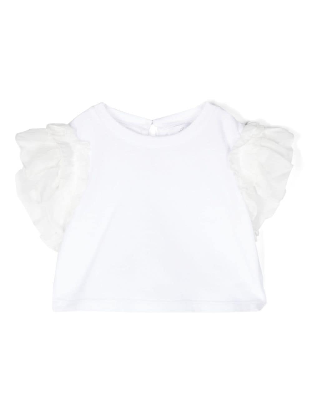 Miss Grant Kids ruffle-detail T-shirt - White von Miss Grant Kids