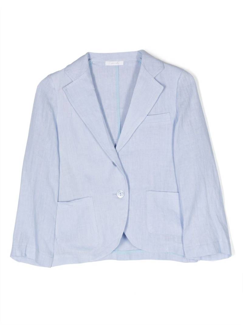 Miss Grant Kids single-breasted linen blazer - Blue von Miss Grant Kids