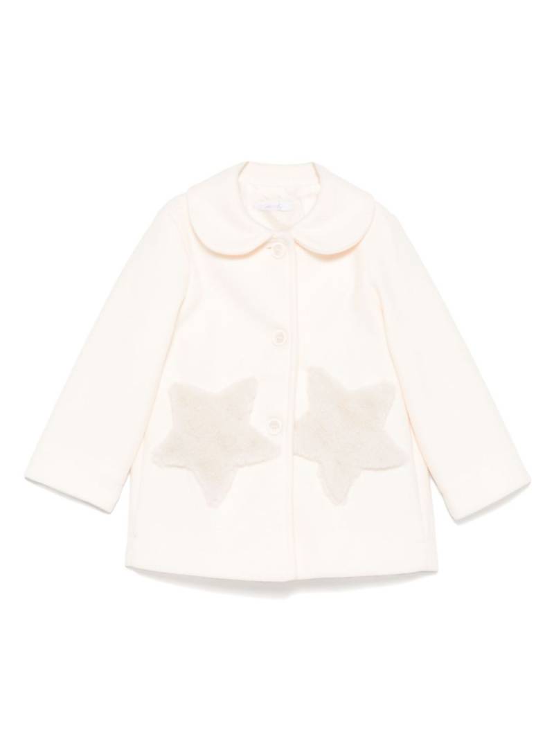 Miss Grant Kids star-appliqué coat - Neutrals von Miss Grant Kids