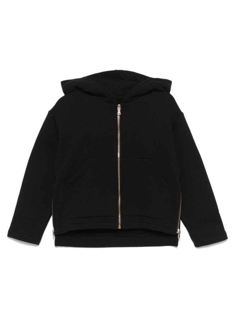 Miss Grant Kids zip-details hoodie - Black von Miss Grant Kids