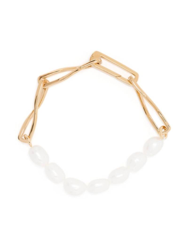 Missoma Baroque-pearl twisted-link bracelet - Gold von Missoma