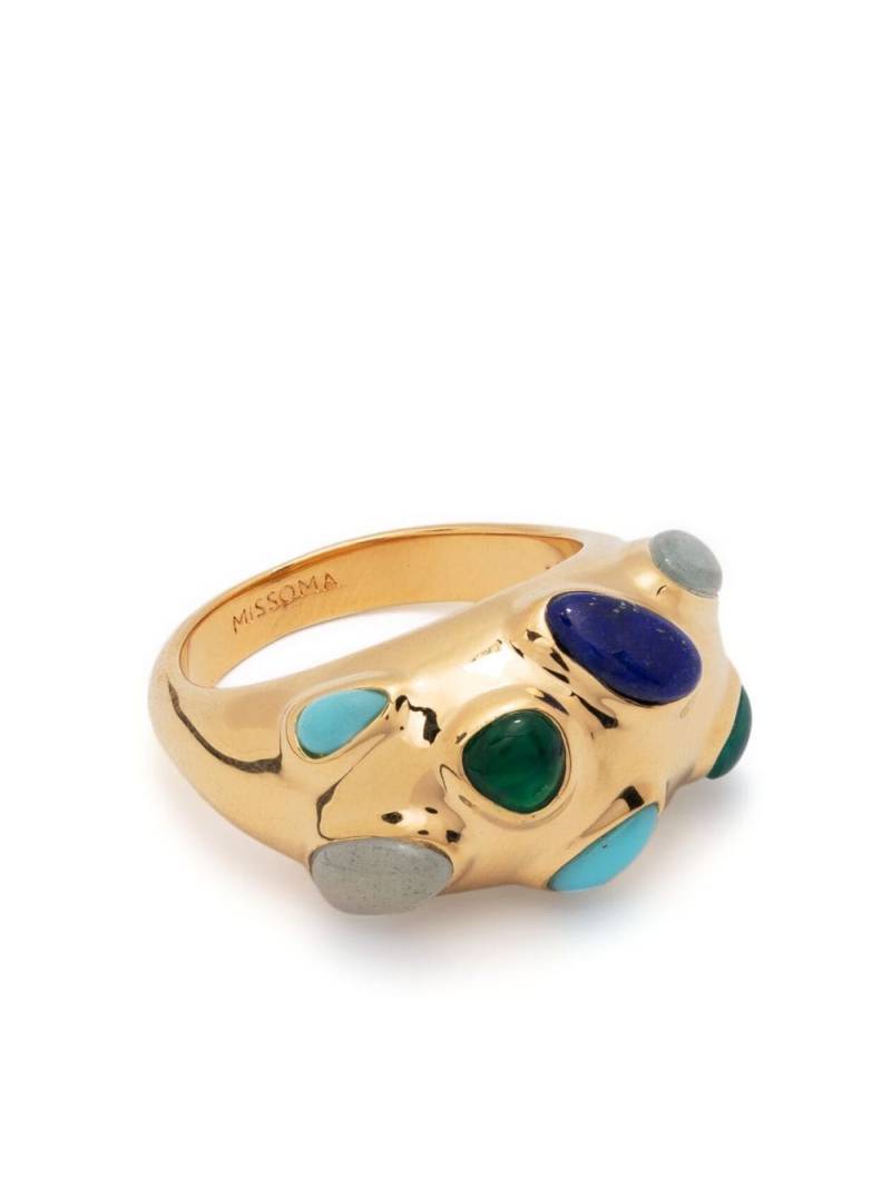 Missoma Bombay gemstone ring - Gold von Missoma