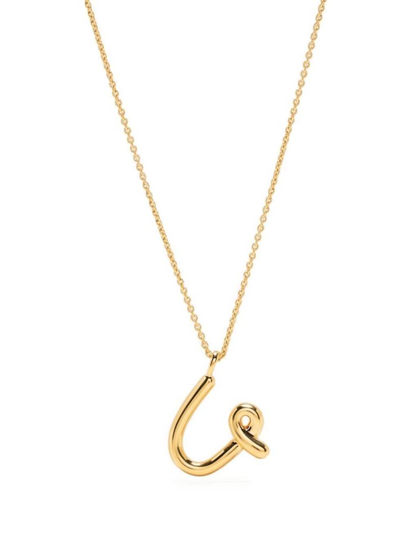 Missoma Curly Molten initial pendant necklace - Gold von Missoma