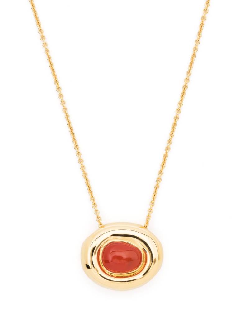 Missoma Doughnut gemstone pendant necklace - Gold von Missoma