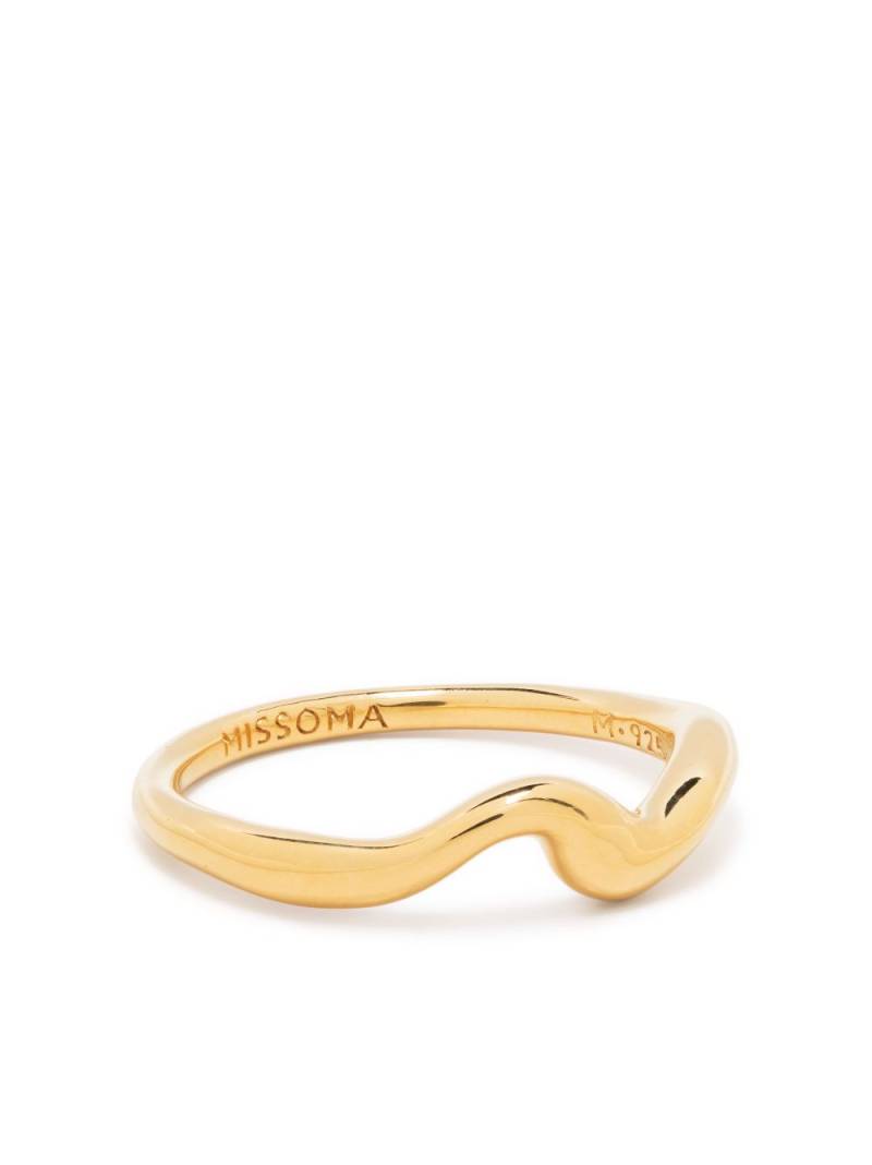 Missoma Molten wave polished ring - Gold von Missoma