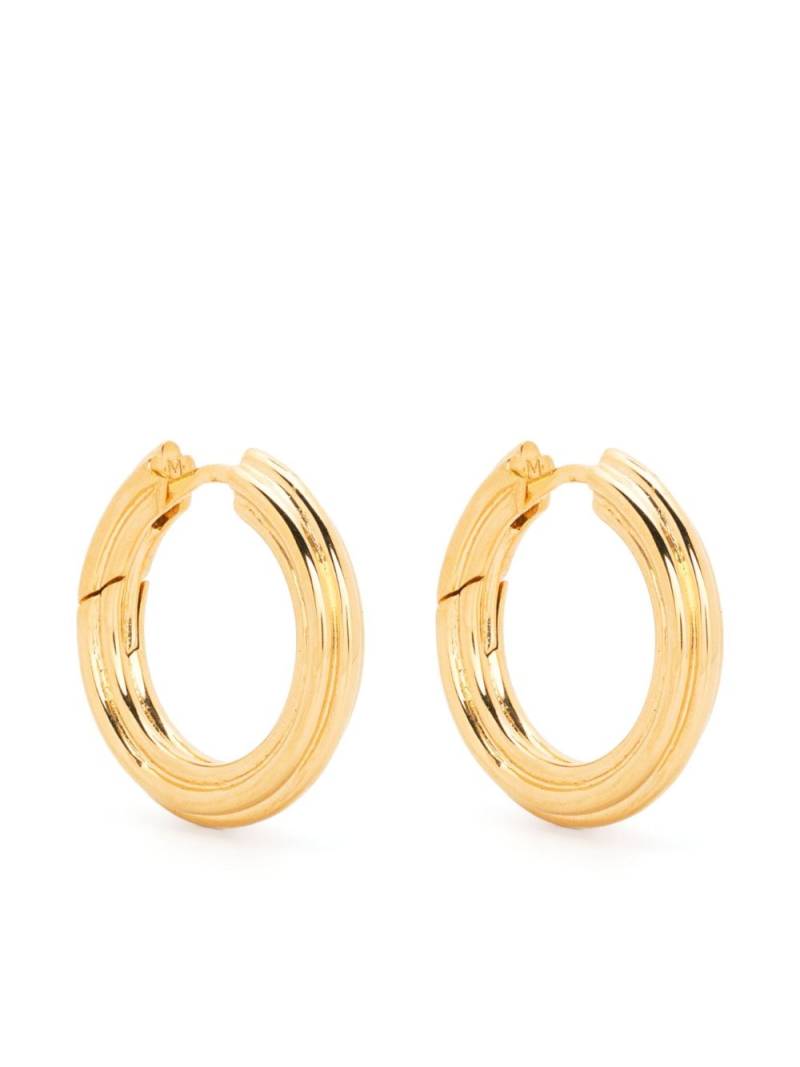 Missoma Ridge medium hoop earrings - Gold von Missoma