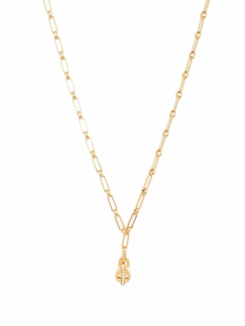 Missoma Aegis chain pavé sphere pendant necklace - Gold von Missoma