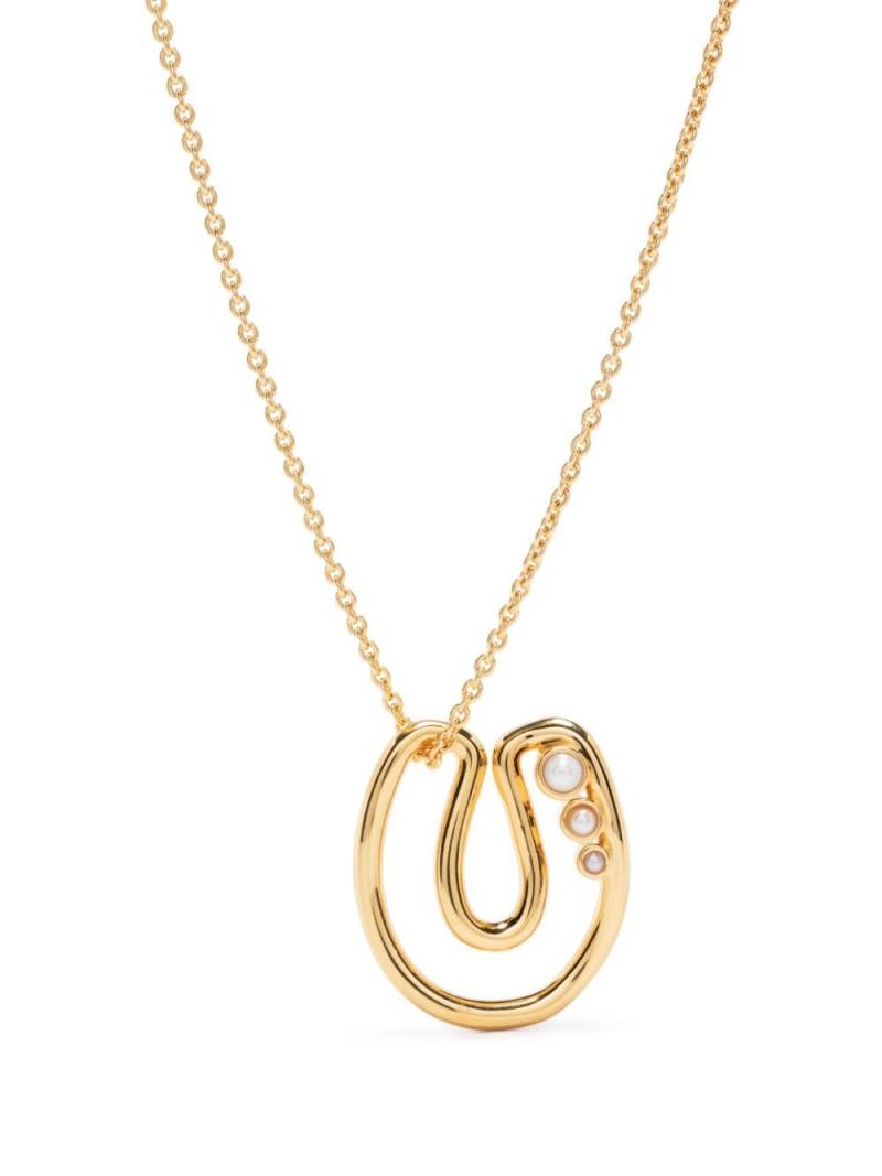 Missoma U-letter pendant chain-link necklace - Gold von Missoma