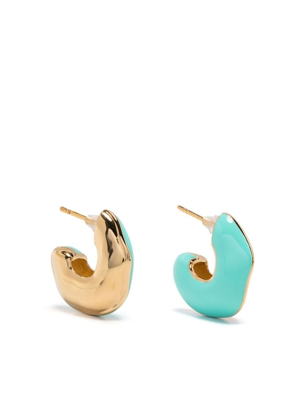 Missoma chunky half-hoop earrings - Blue von Missoma