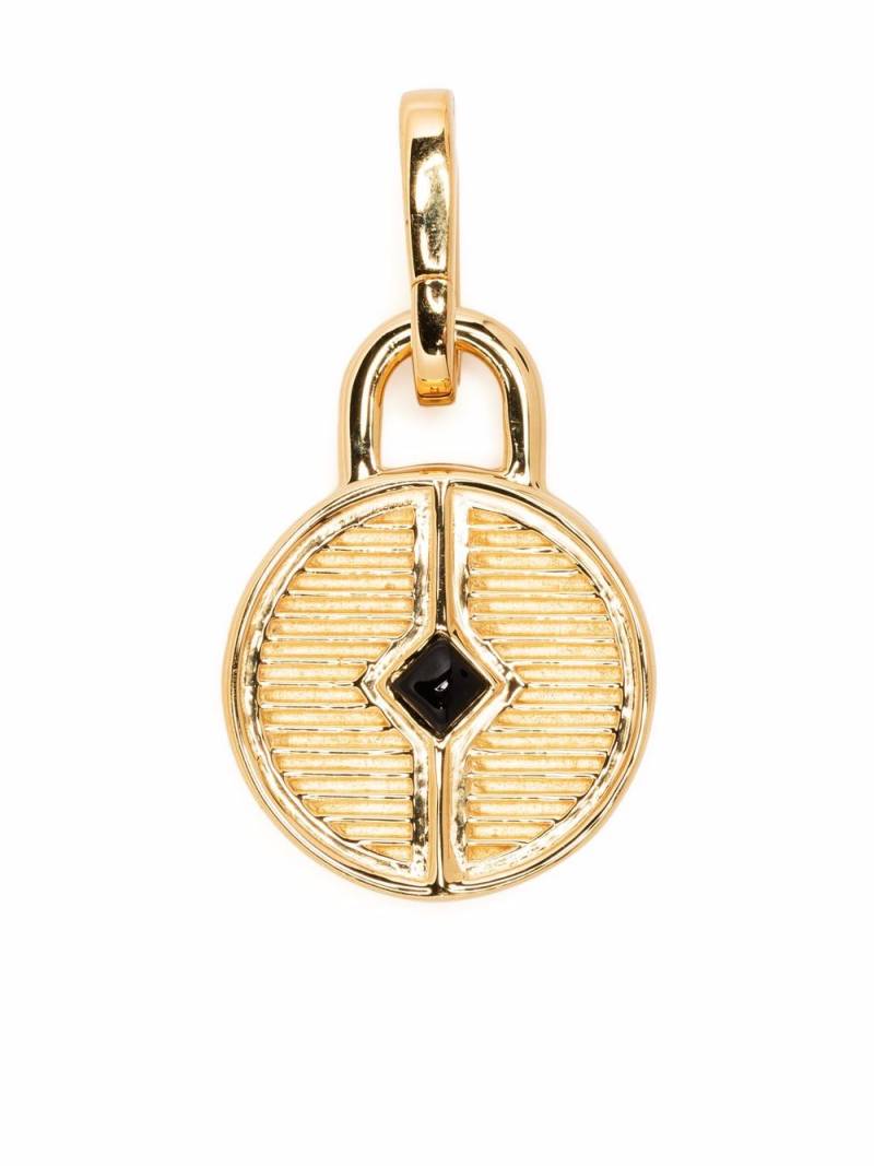 Missoma engravable onyx ridge locket clip-on pendant - Gold von Missoma