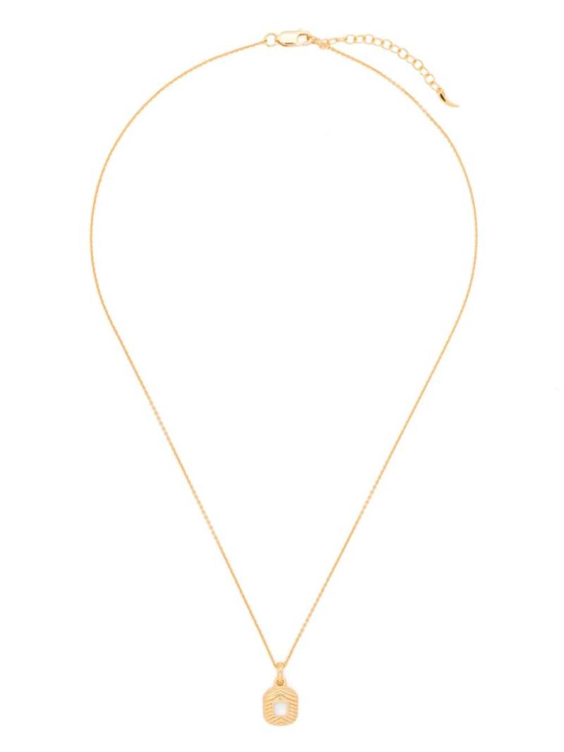 Missoma engraved square mini pendant necklace - Gold von Missoma