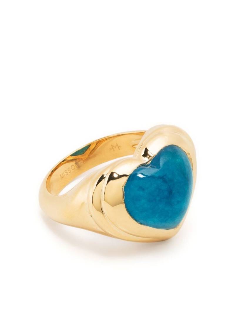 Missoma jelly heart gemstone ring - Gold von Missoma