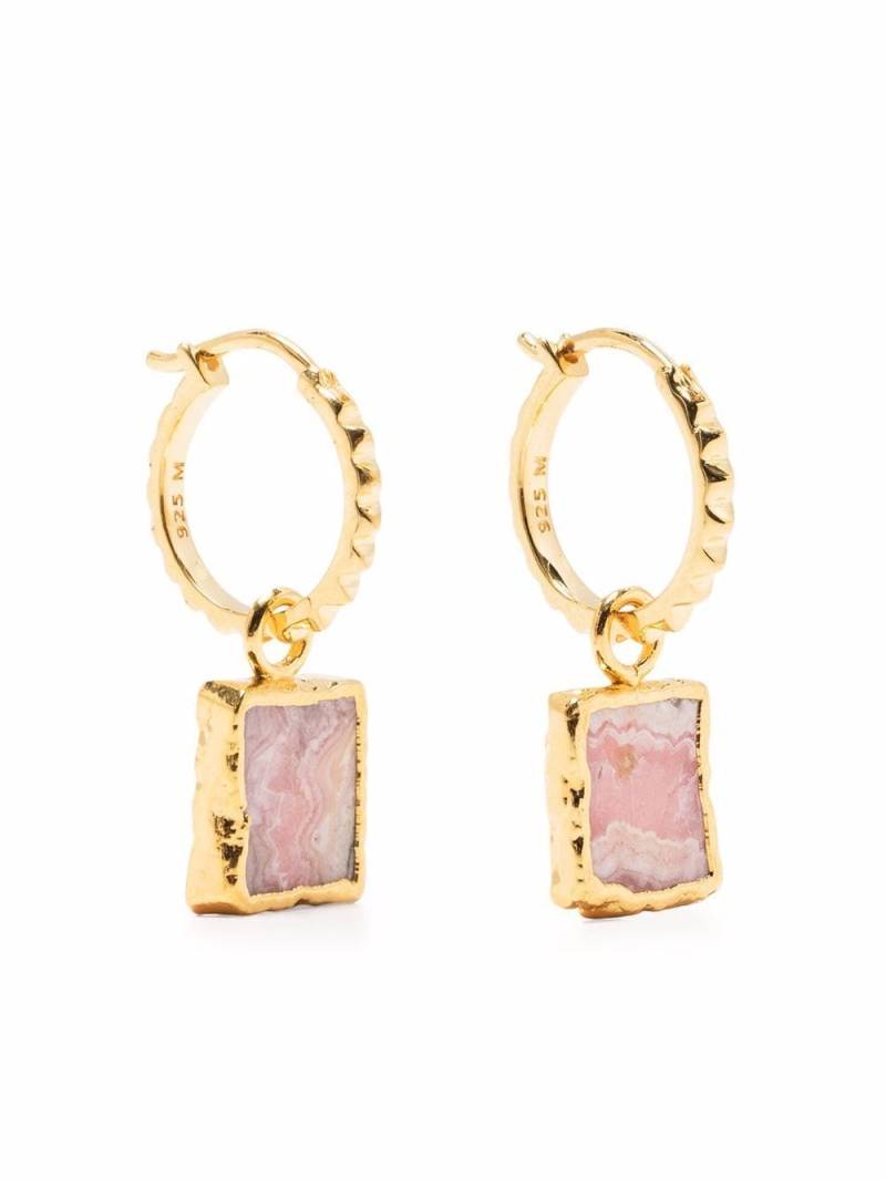 Missoma mini pyramid charm hoop earrings - Gold von Missoma