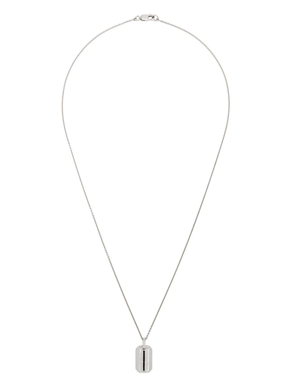 Missoma onyx black tag-pendant necklace - Silver von Missoma