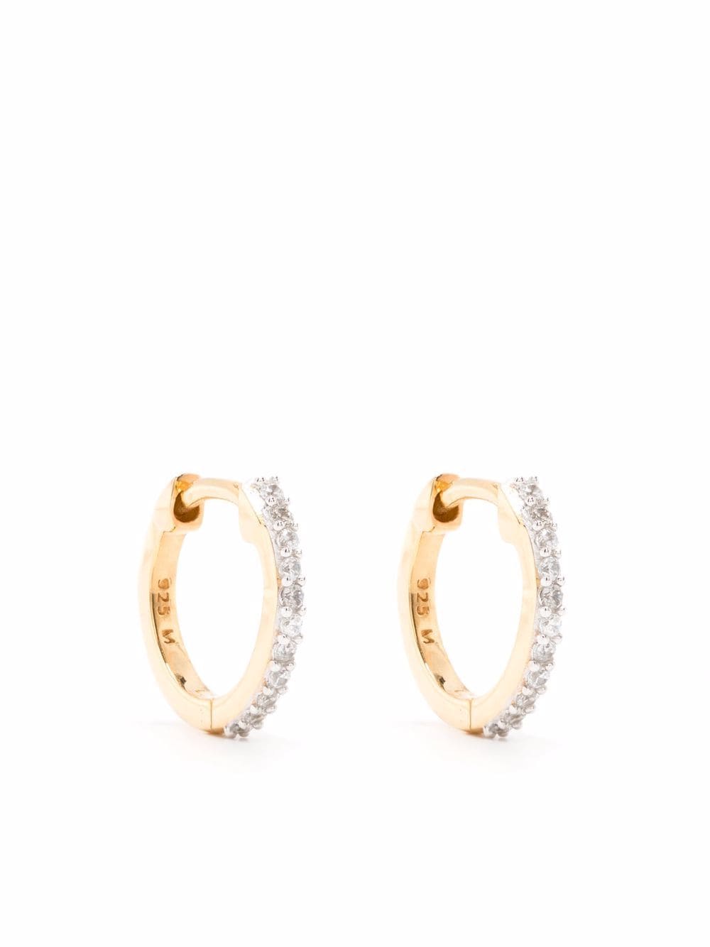 Missoma pavé huggie hoop earrings - Gold von Missoma