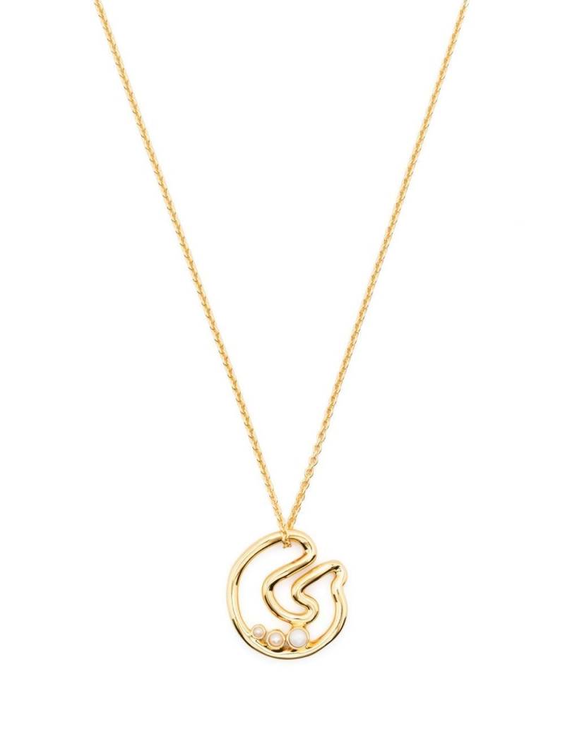 Missoma pearl-embellished initial pendant necklace - Gold von Missoma
