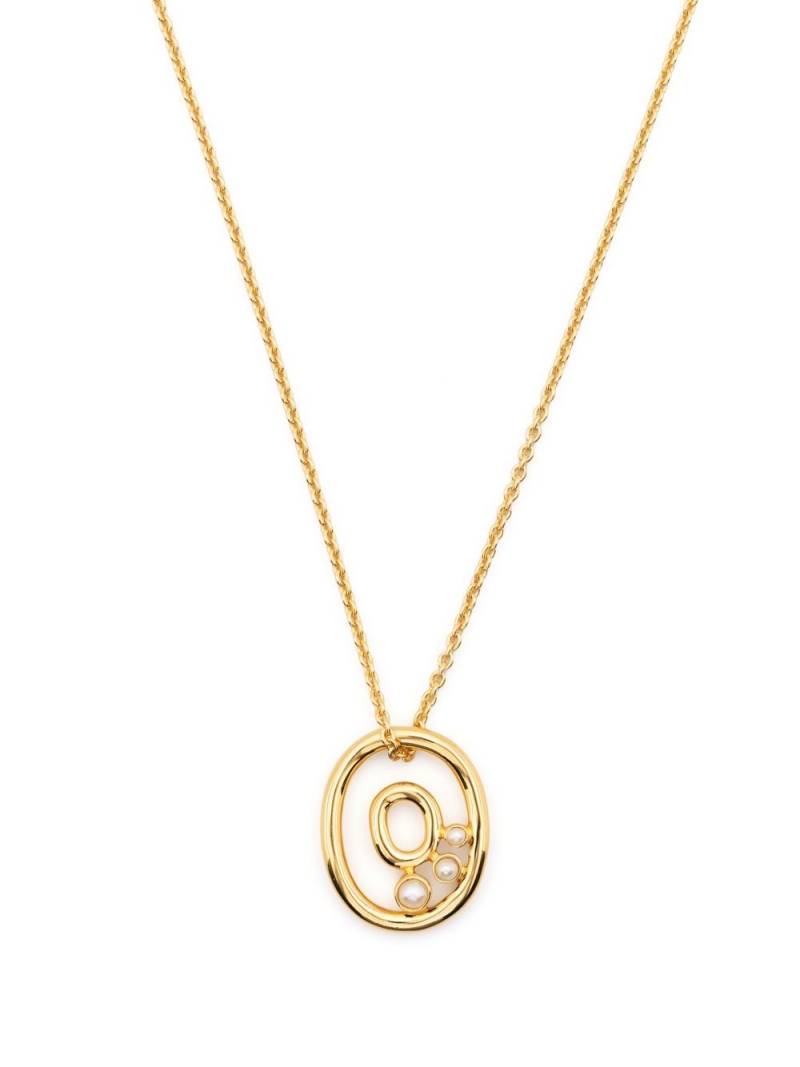 Missoma pearl-embellished initial pendant necklace - Gold von Missoma