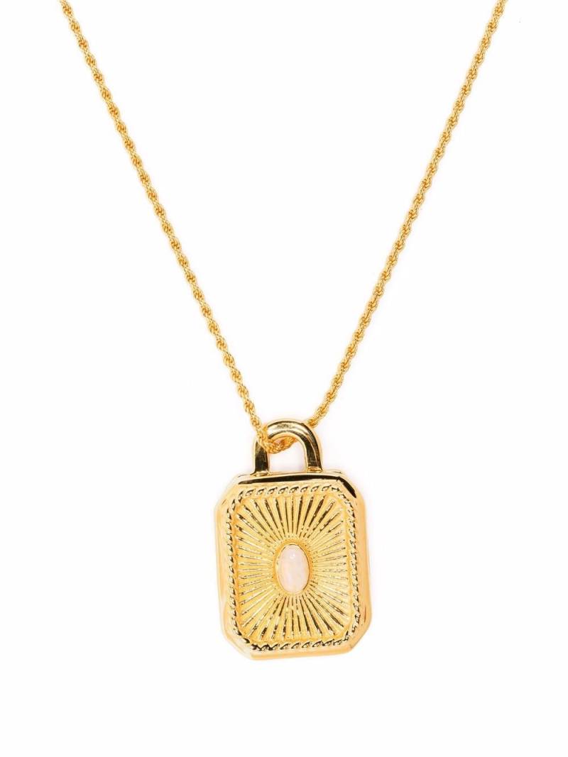 Missoma square locket rope necklace - Gold von Missoma