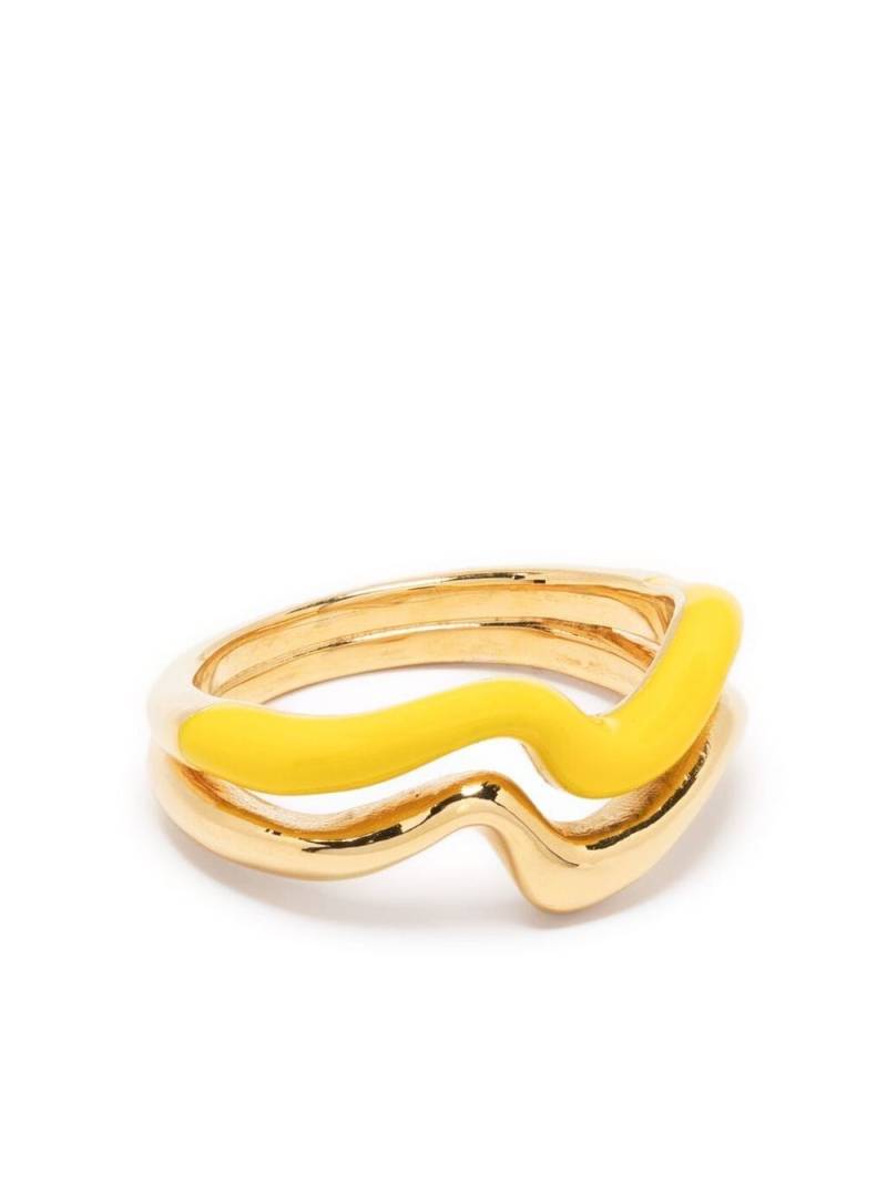 Missoma squiggle double ring - Gold von Missoma