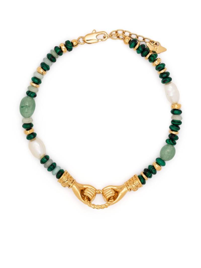 Missoma x Harris Reed In Good Hands beaded bracelet - Gold von Missoma